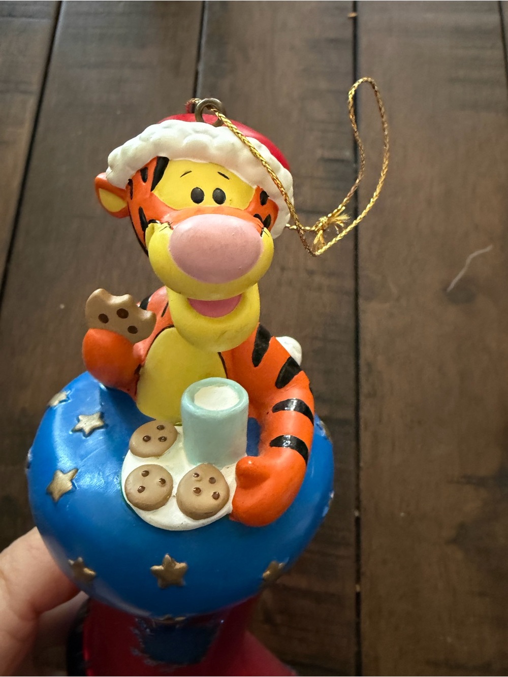 Vintage Disney Tigger Holiday Ornament in Orange, Yellow, Blue, Red